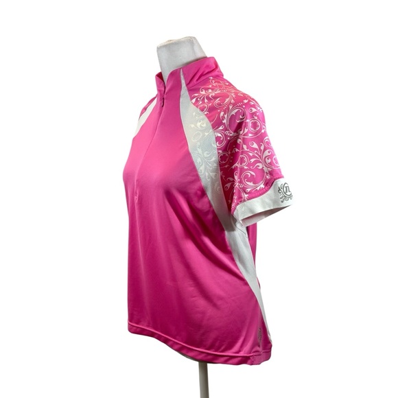 Ladies Novara Brand Pink and White Short Sleeve Cycling Jersey Size‎ Medium - Picture 5 of 12